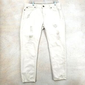 Ralph Lauren Denim & Supply jeans women US 30 white cream skinny boyfriend crop